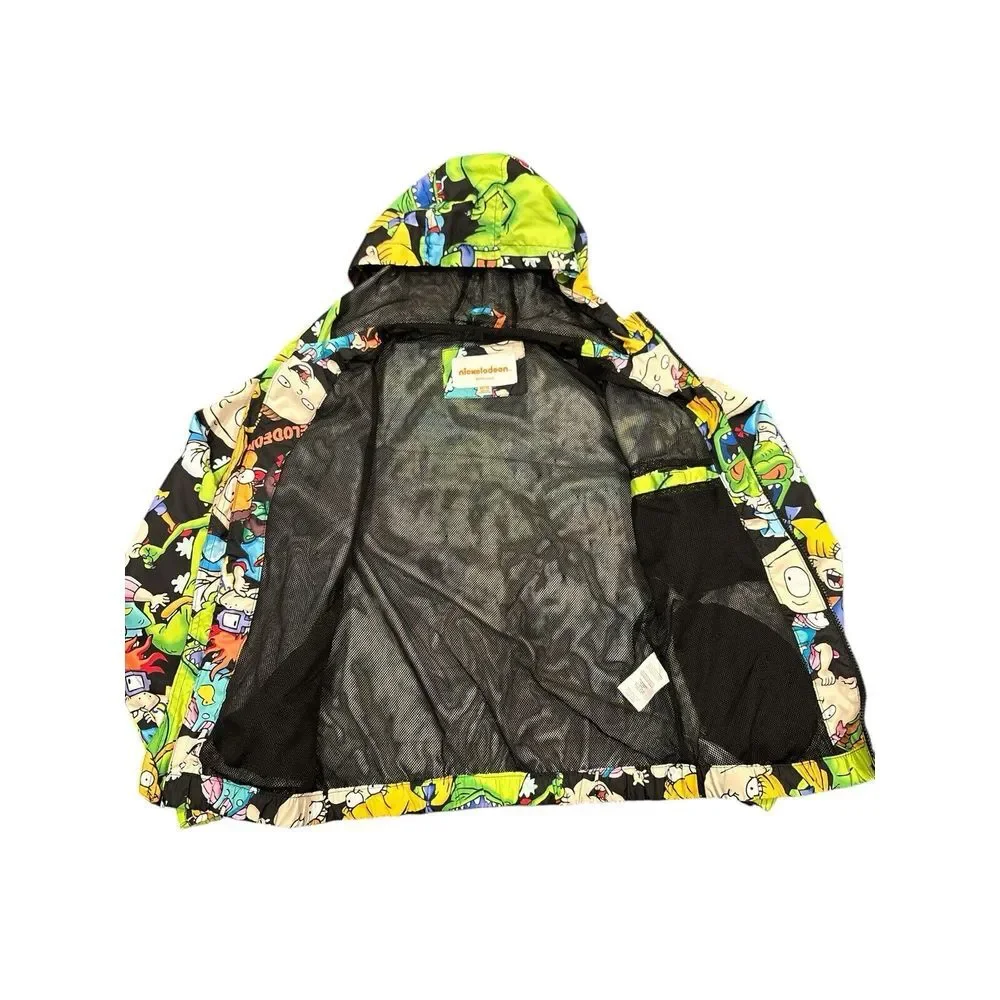 Nickelodeon Medium Rugrats‎ Reptar Windbreaker Hood Jacket Kids Size 14/16